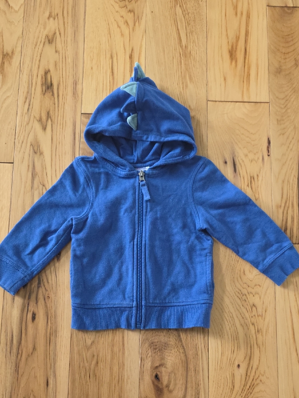 Hanna Andersson Blue Toddler Hoodie with Dino Spikes 18-24M